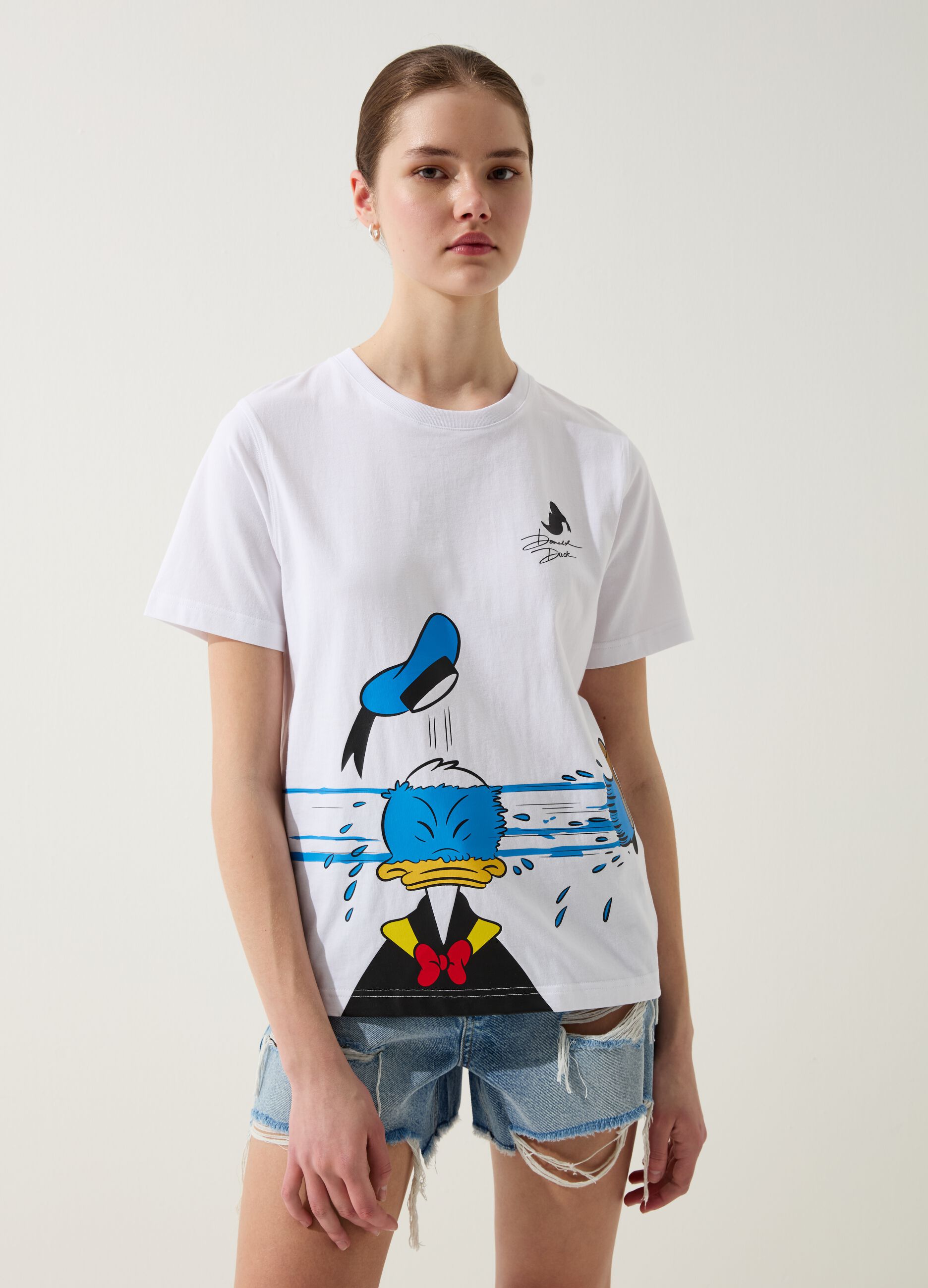 Ovs T-shirt in cotone bio stampa Donald Duck 90