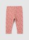 Girls' regular fit pink cotton leggings_1