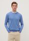 Azure crew neck pullover in regular fit cotton blend_0
