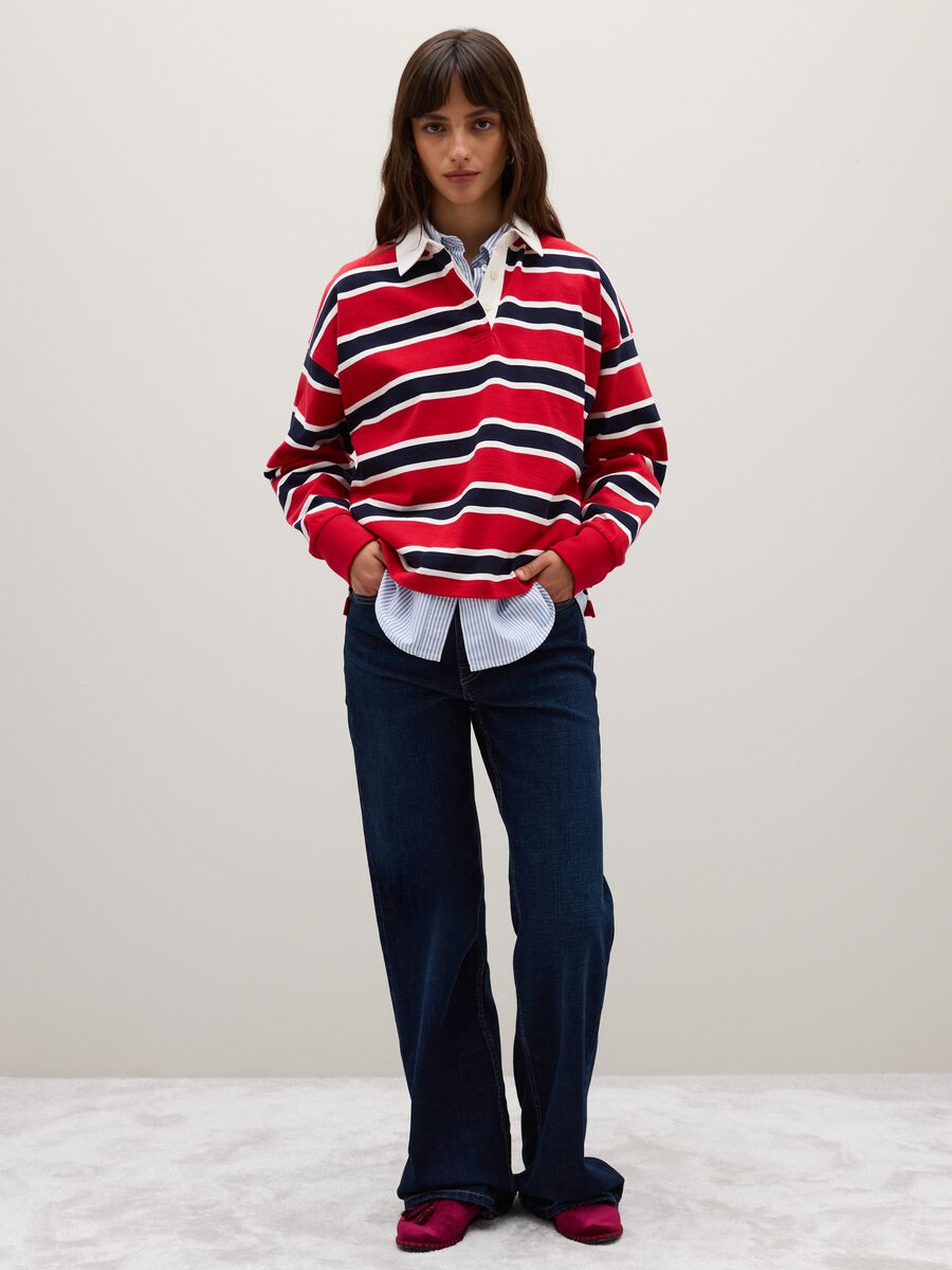 Polo in puro cotone multicolor a righe regular fit_2