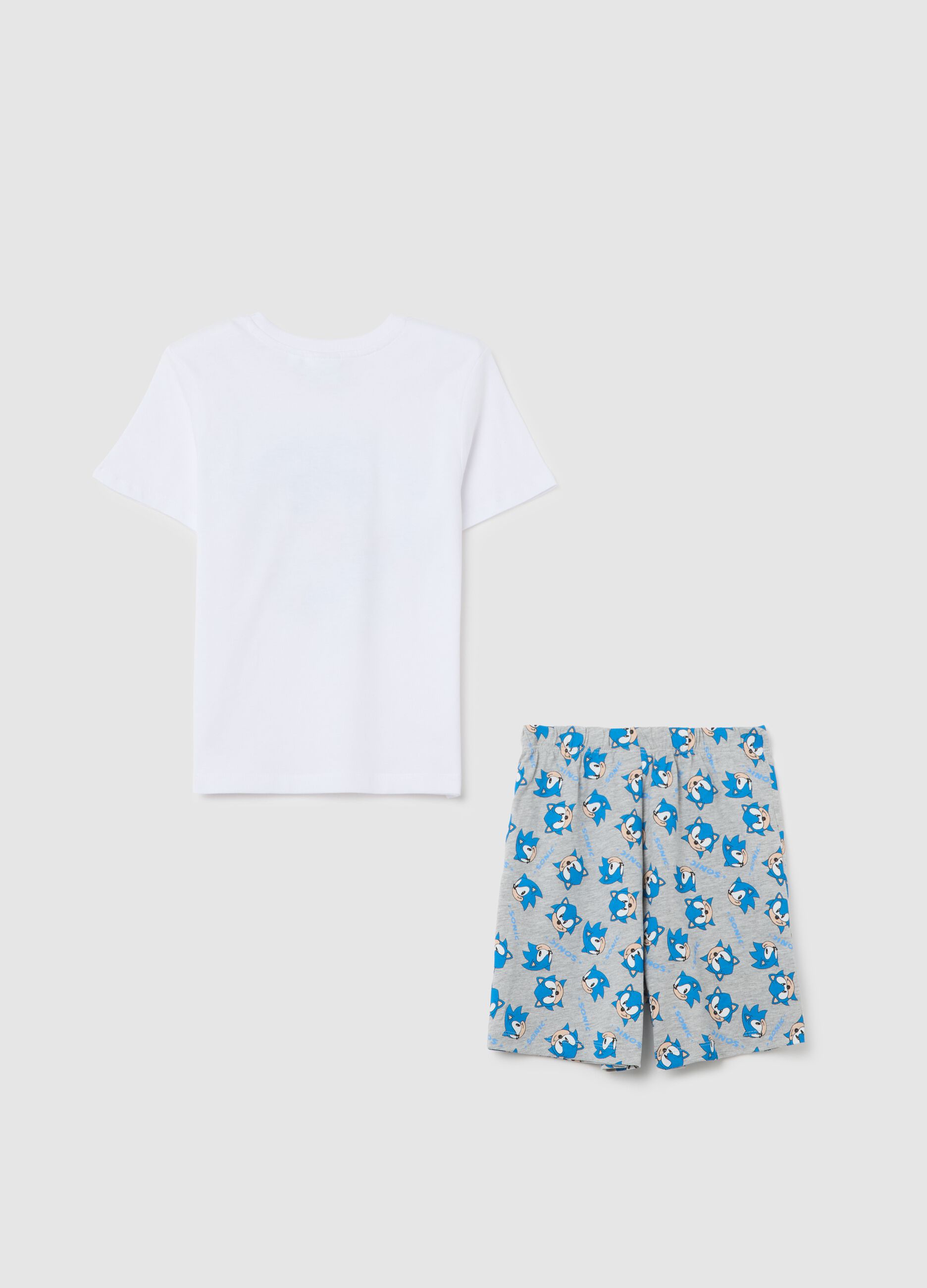 Completo da bambino in cotone multicolor regular fit con stampa Sonic