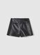 Glossy-effect skort with pockets_4