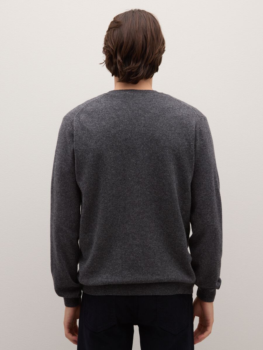 Grey regular fit lambswool sweater_2