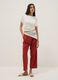 White cotton and linen blend short-sleeve T-shirt, regular fit_1