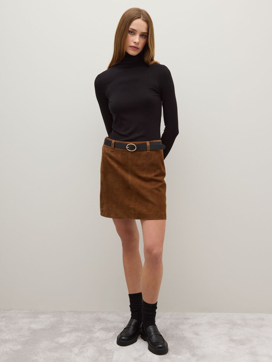 Black turtleneck regular fit sweater_2