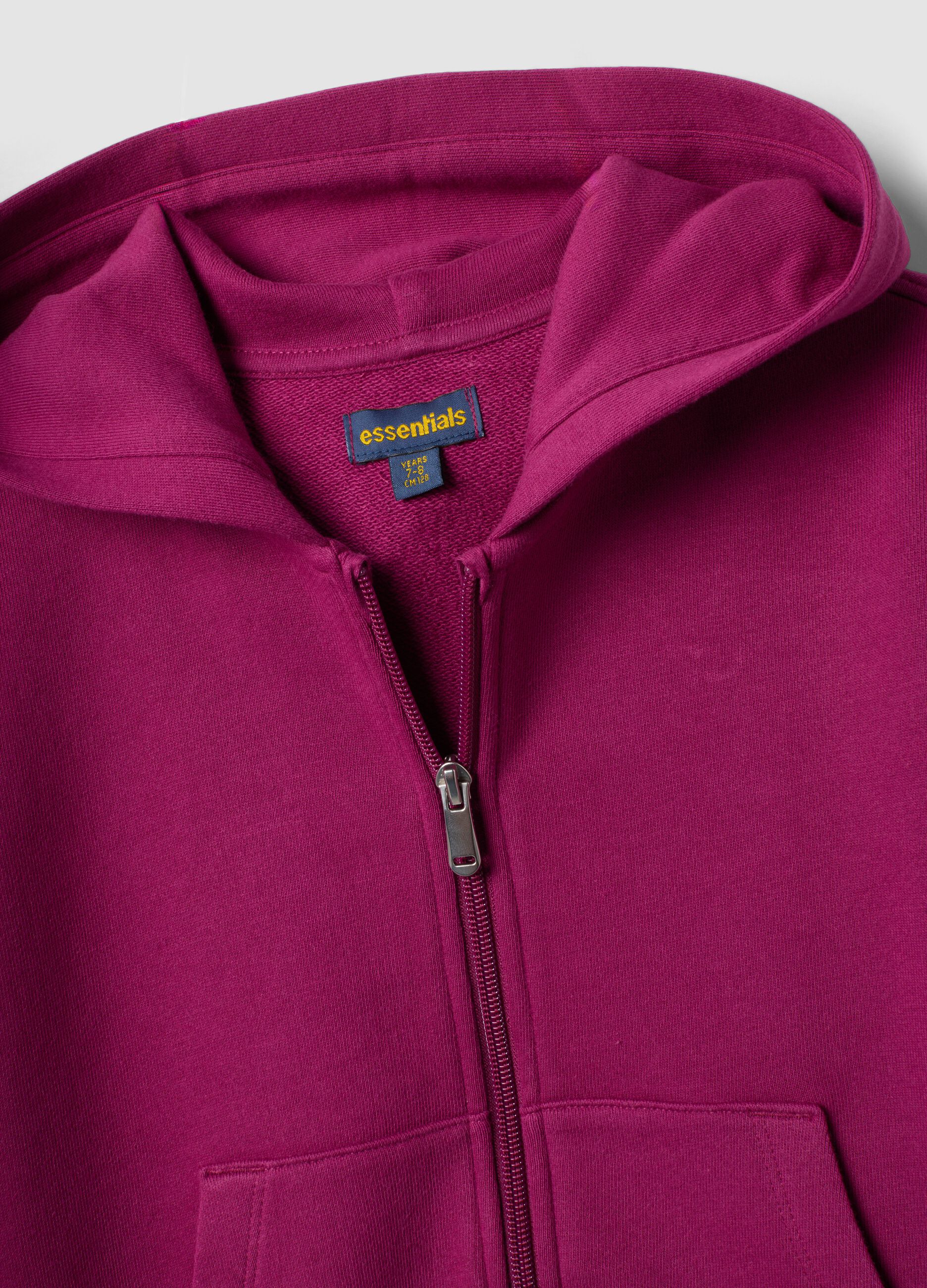 Purple pure cotton hooded sweatshirt