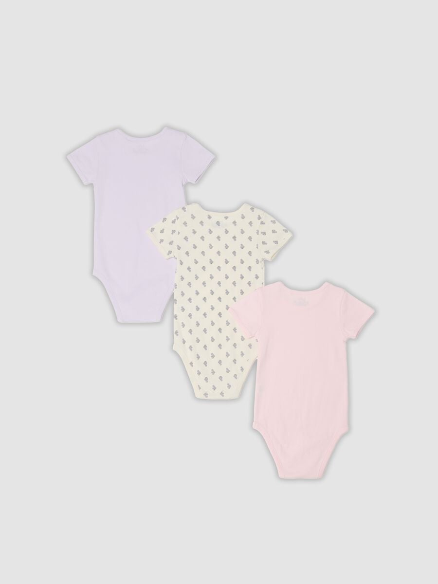 Tripack di body multicolor in puro cotone organico per neonata e bimba_1