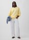 Yellow crew neck jumper in pure cotton regular fit_1