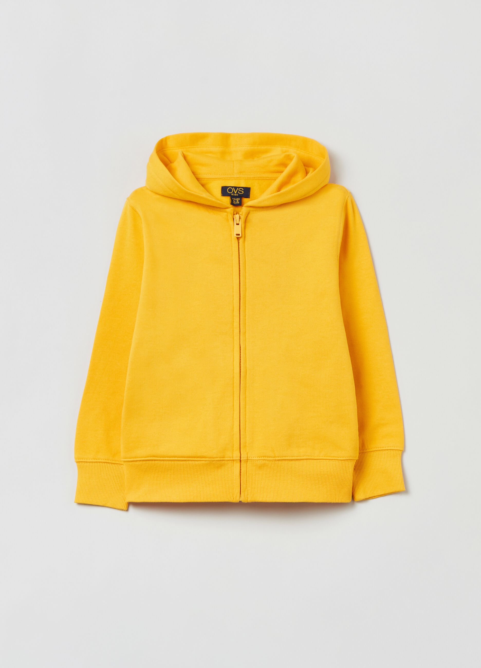 Full-zip in felpa con cappuccio_0