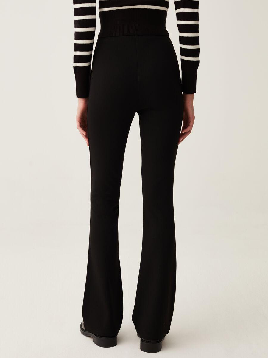 Leggings flare fit a vita alta_2