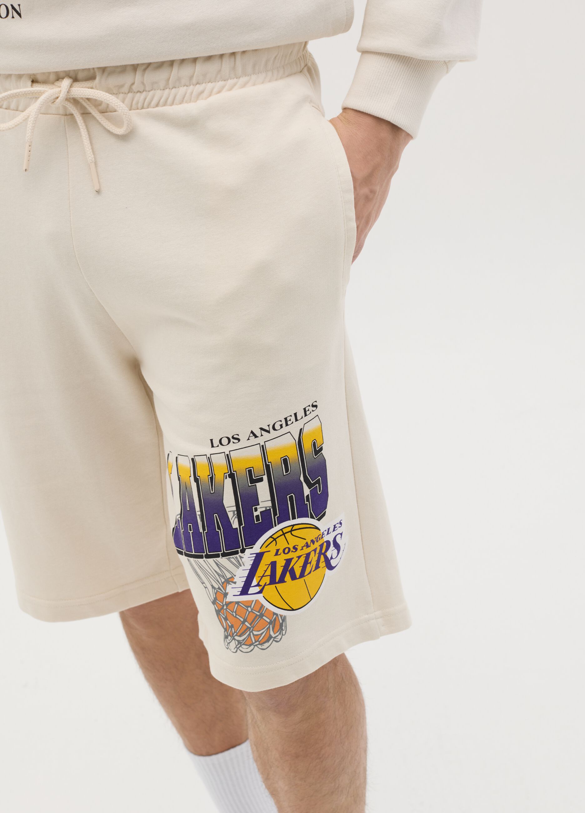 NBA Los Angeles Lakers Bermuda joggers in fleece