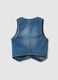 Girls' Slim Fit Blue Stretch Cotton Vest_4