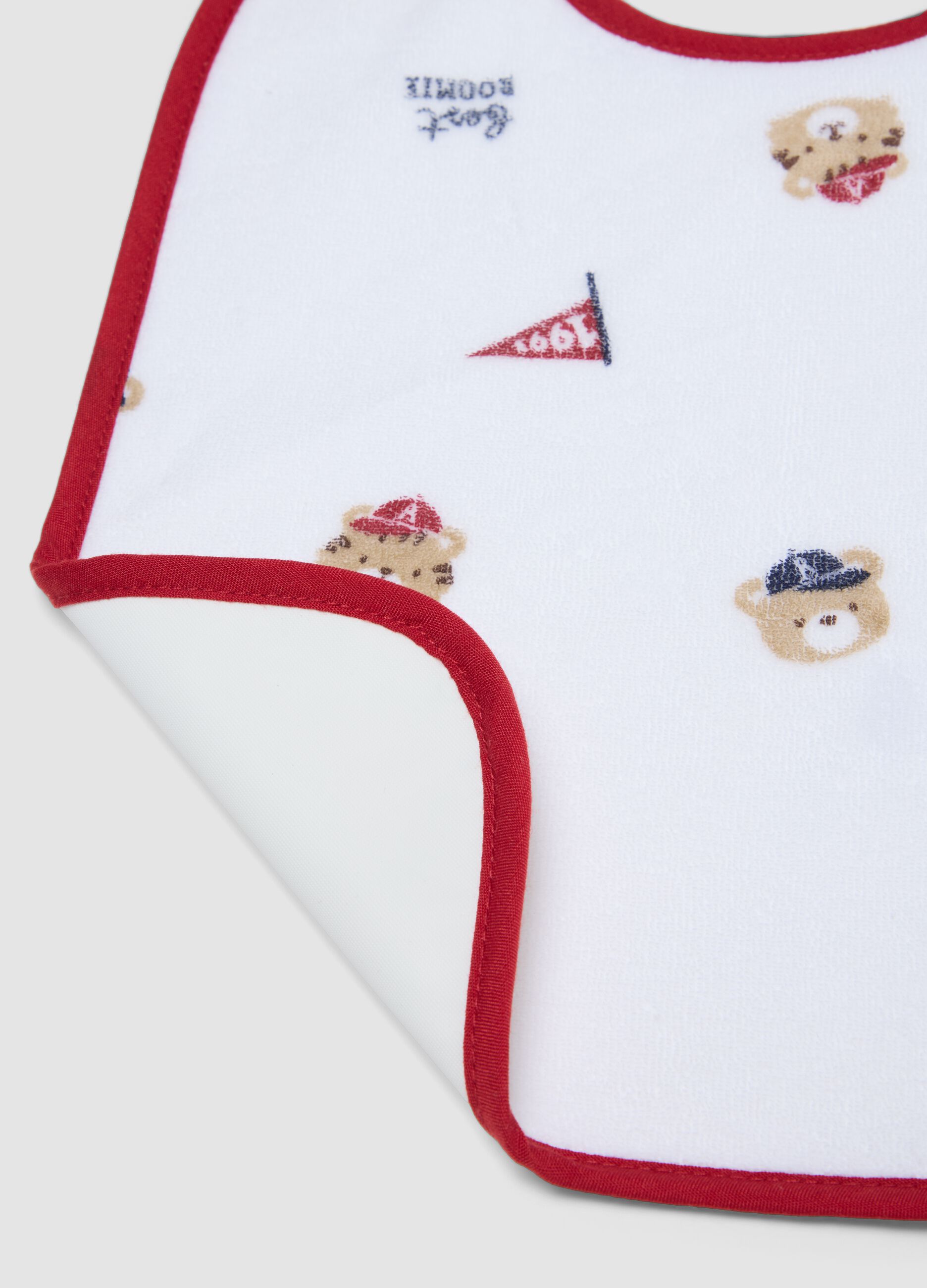 3-pack of white organic cotton baby bibs