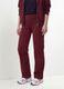 Red flared leggings in stretch cotton_1
