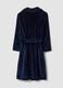 Long blue dressing gown with belt and pockets_2