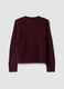Red stretch wool crew-neck jumper, regular fit_2