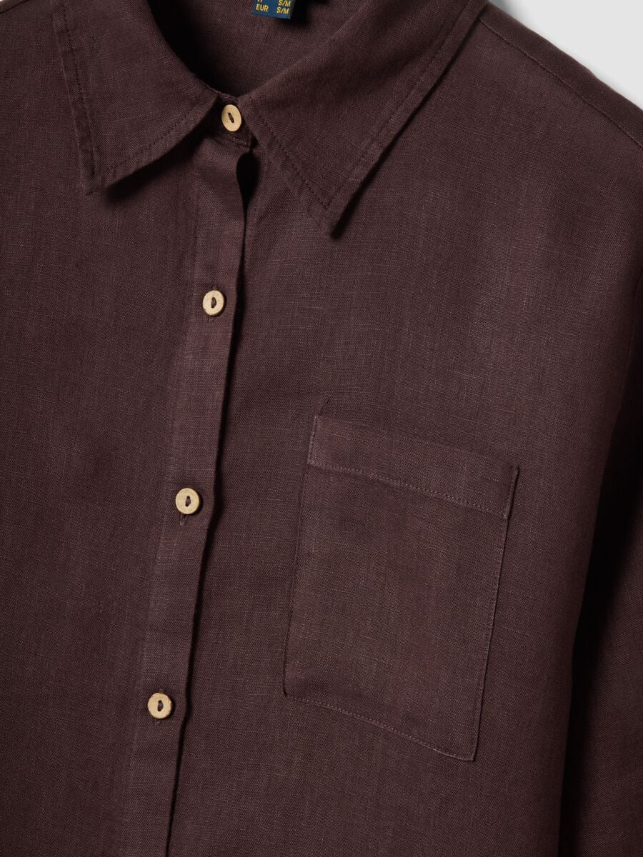 Brown pure linen beach cover-up_5