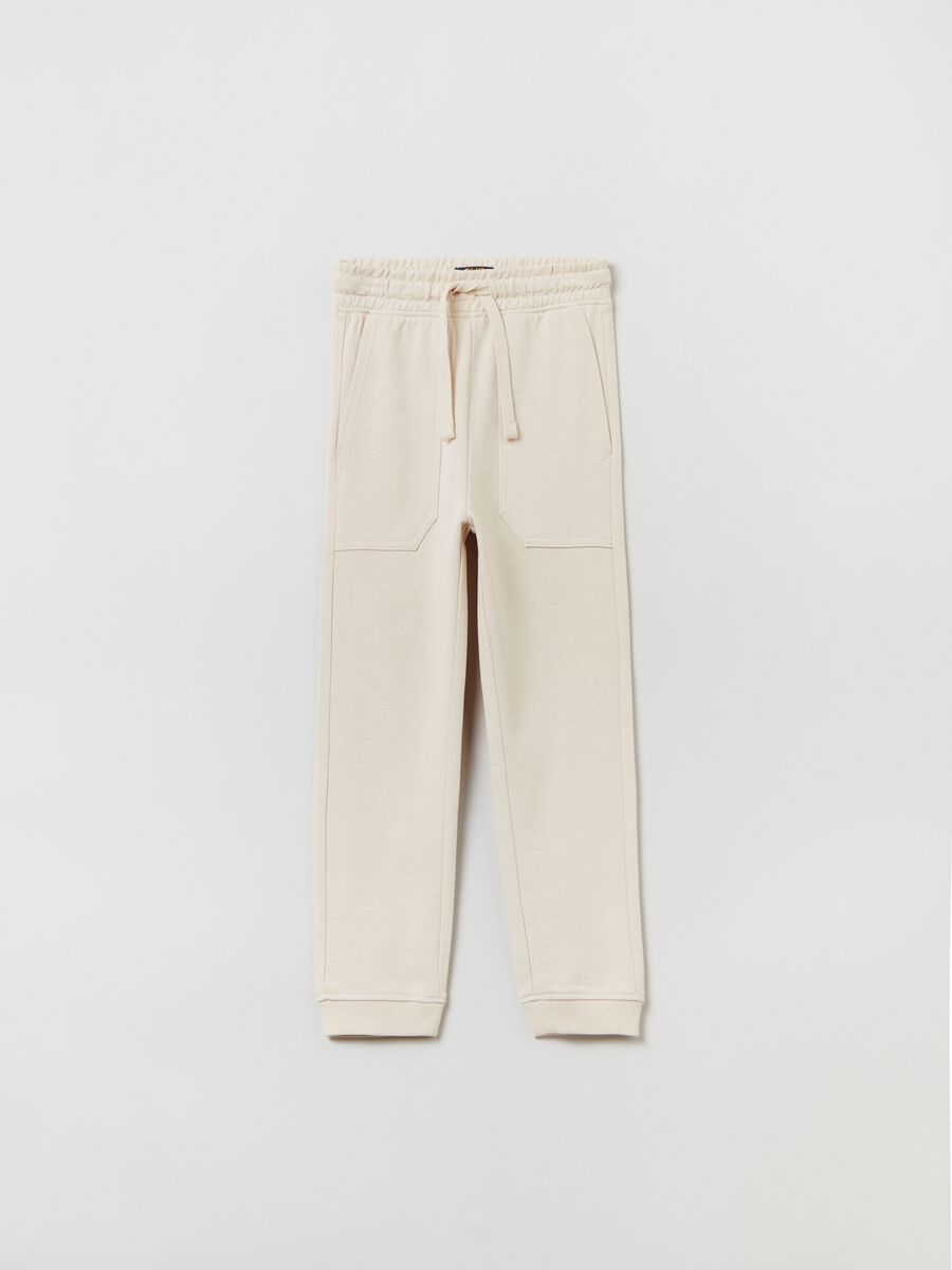 Joggers in felpa con coulisse_0