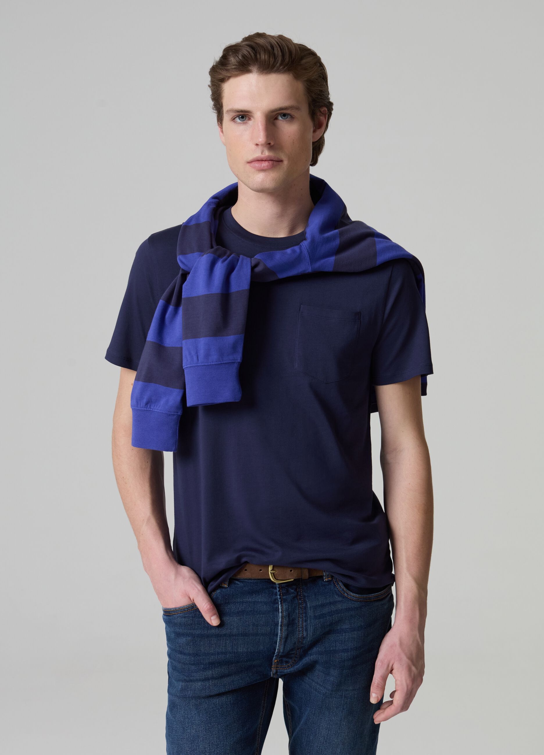 Ovs T-shirt in cotone Supima con tasca