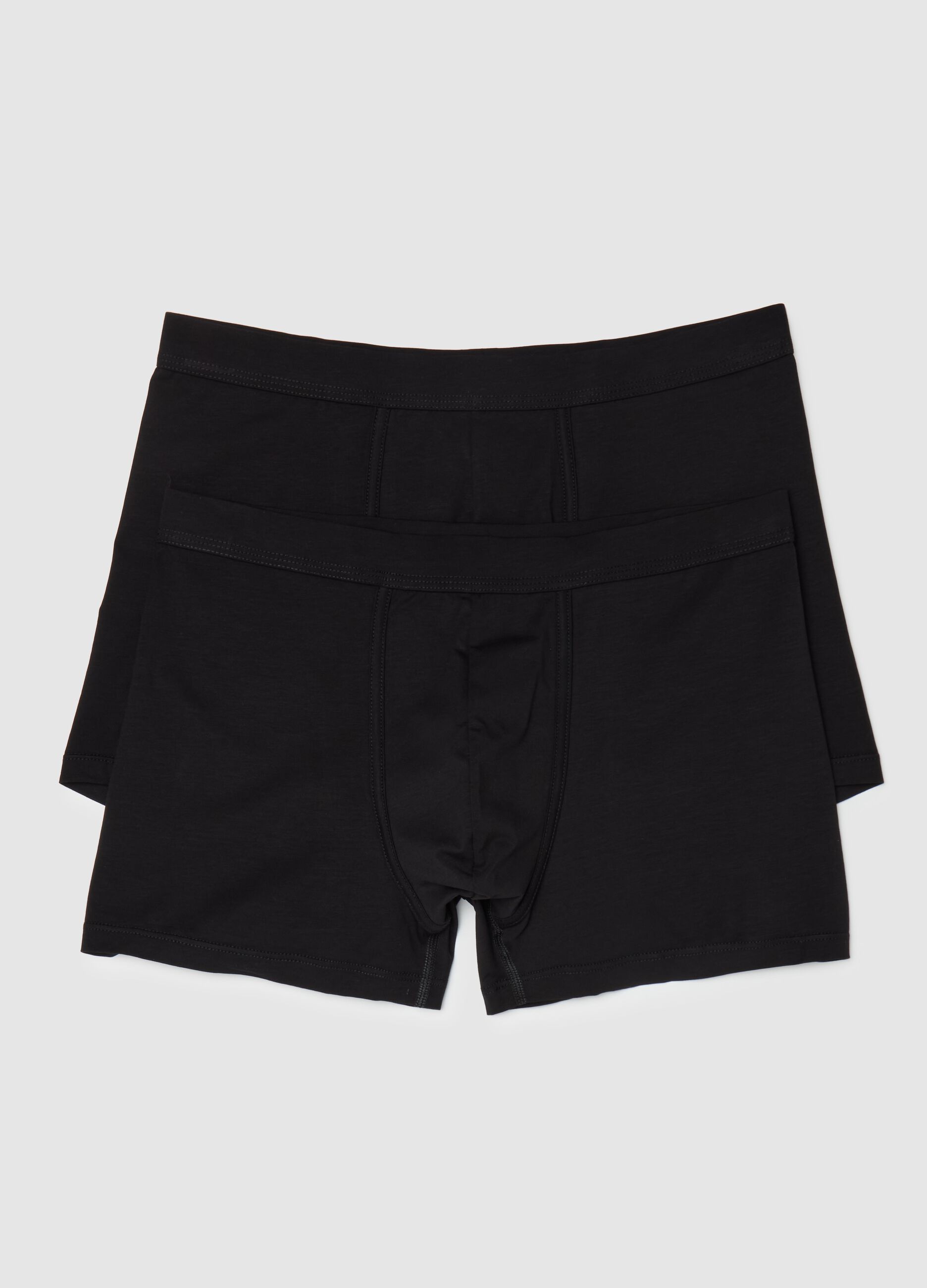 Two-pack boxer shorts in stretch mercerised cotton