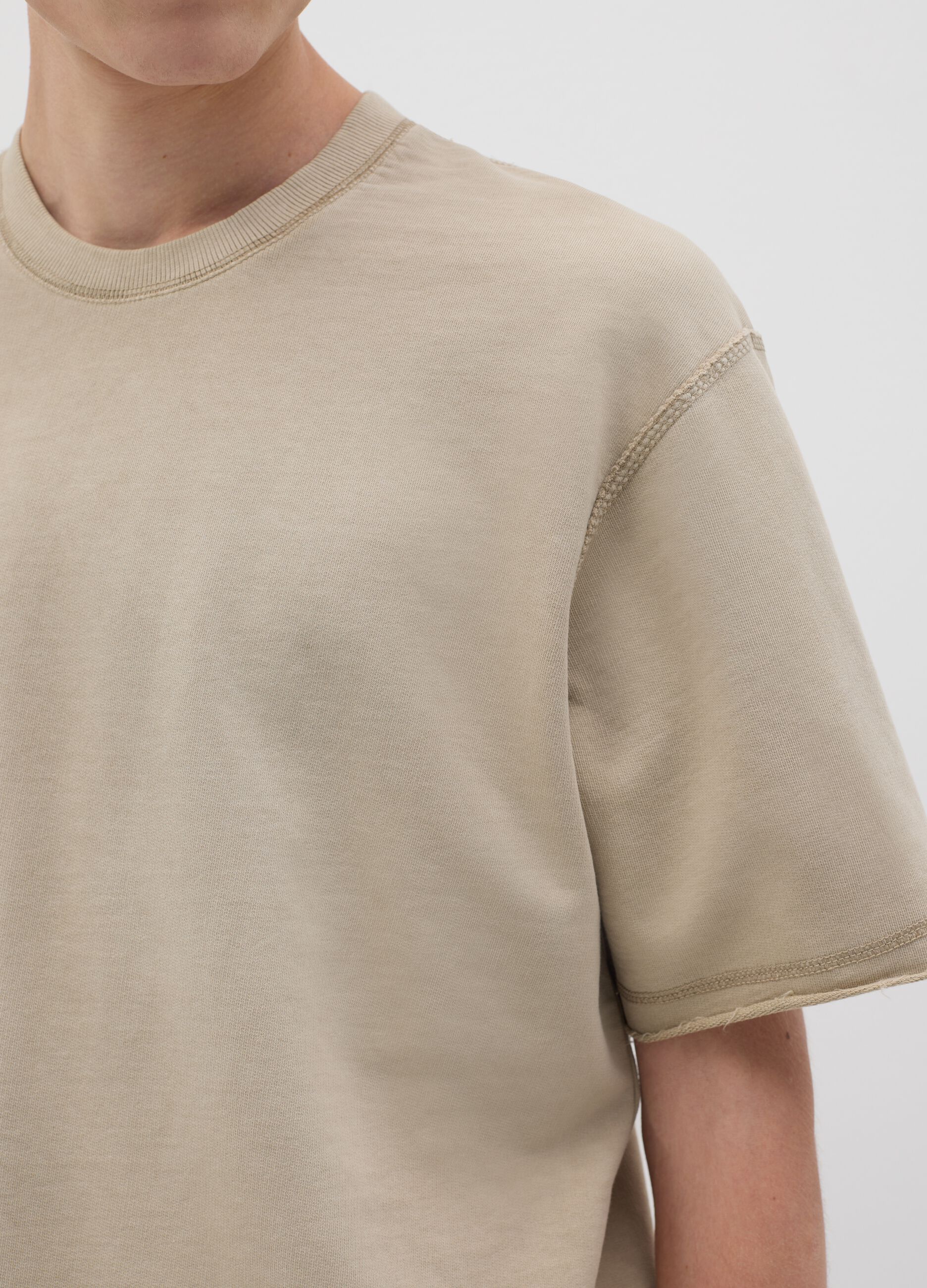 Beige cotton t-shirt