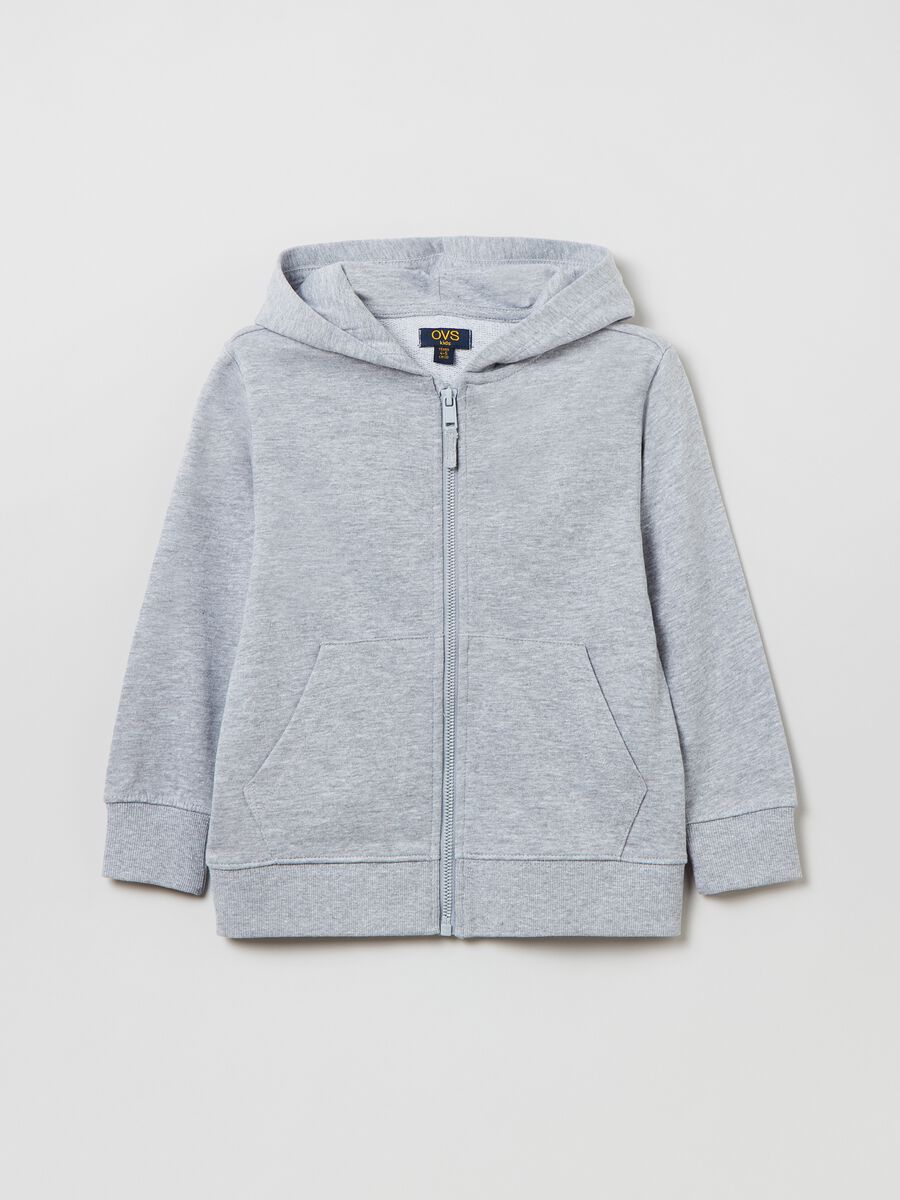 Full-zip with hood and  lettering print_0