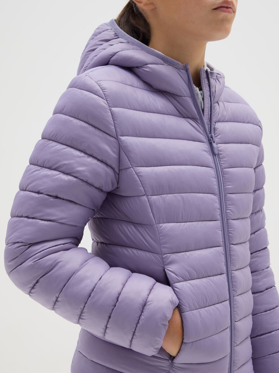 Girls' Regular Fit Mixed Purple Jacket_2
