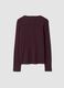 Purple crew-neck pure cotton T-shirt_2