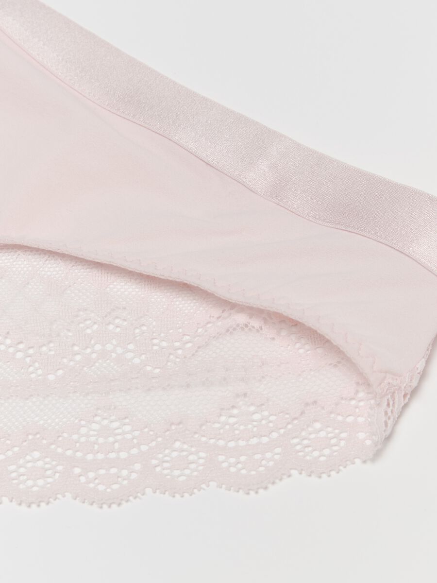 Microfibre Brazilian-cut briefs with lace back_5
