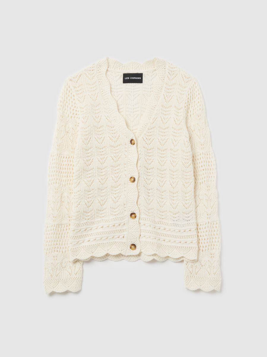Crochet cardigan with V neck_4