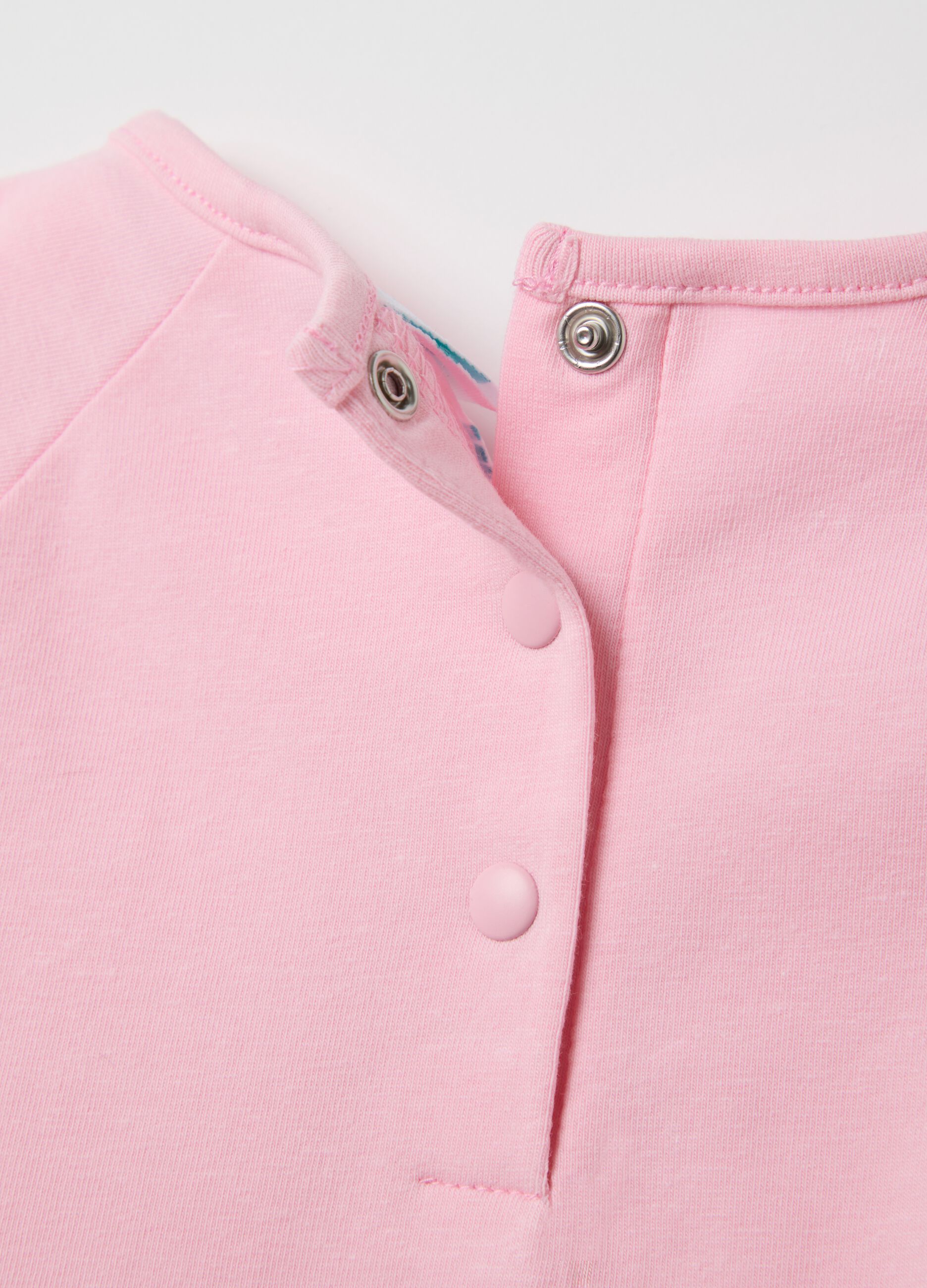 Completo jogging da bambina in cotone elasticizzato rosa regular fit 