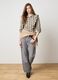 Camicia a quadri multicolor con volant in puro cotone regular fit _1