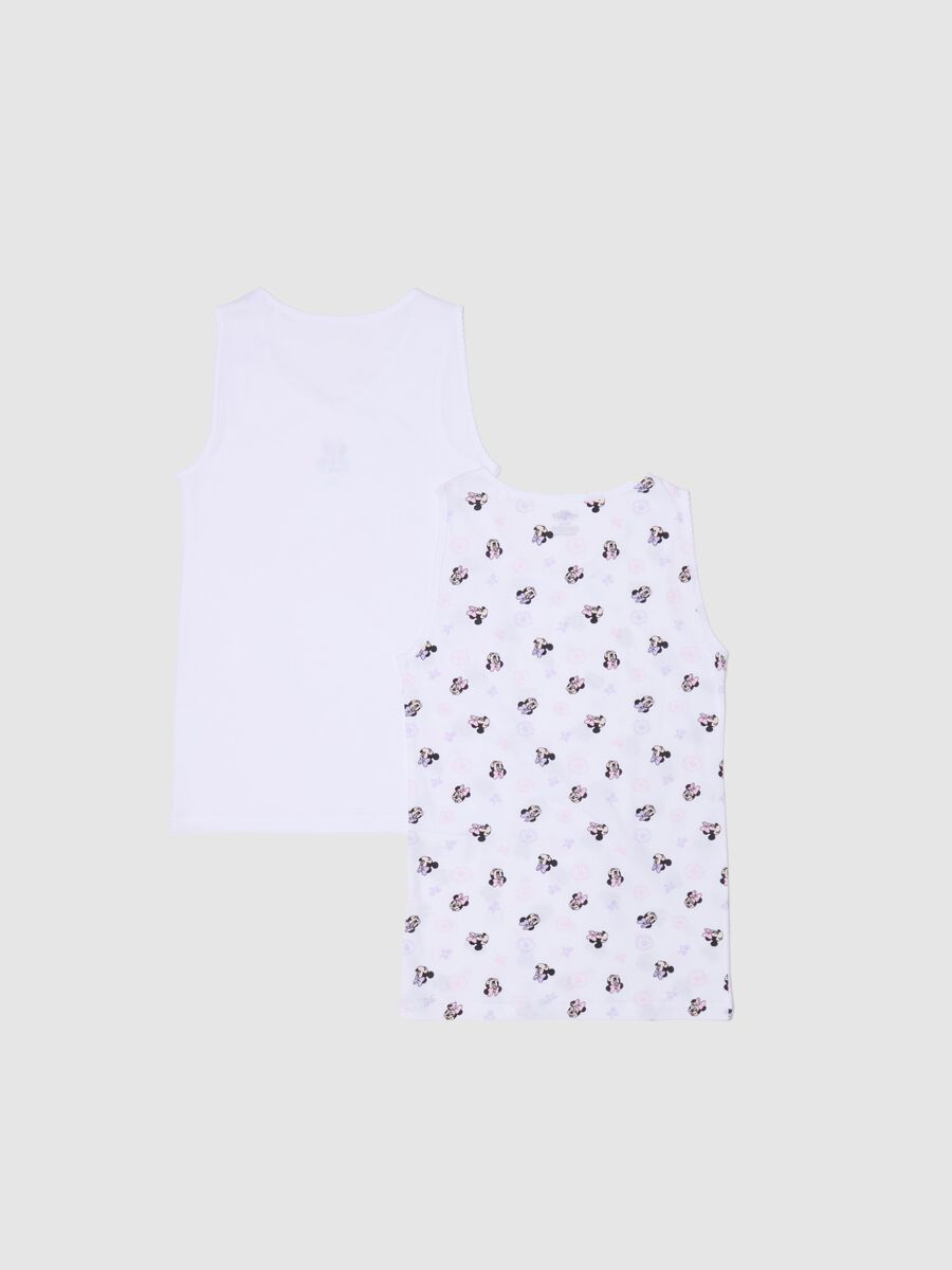 Two-pack organic cotton vests with Minnie Mouse print_1