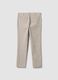 Pantaloni chino grigi in cotone elasticizzato regular fit a costine_2
