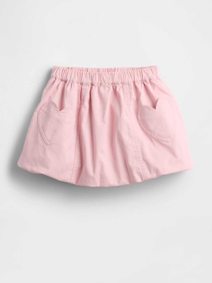 Elasticated Pink Skirt with Heart Pockets_0