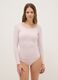 Pink crew neck long sleeve top in regular fit cotton blend_1