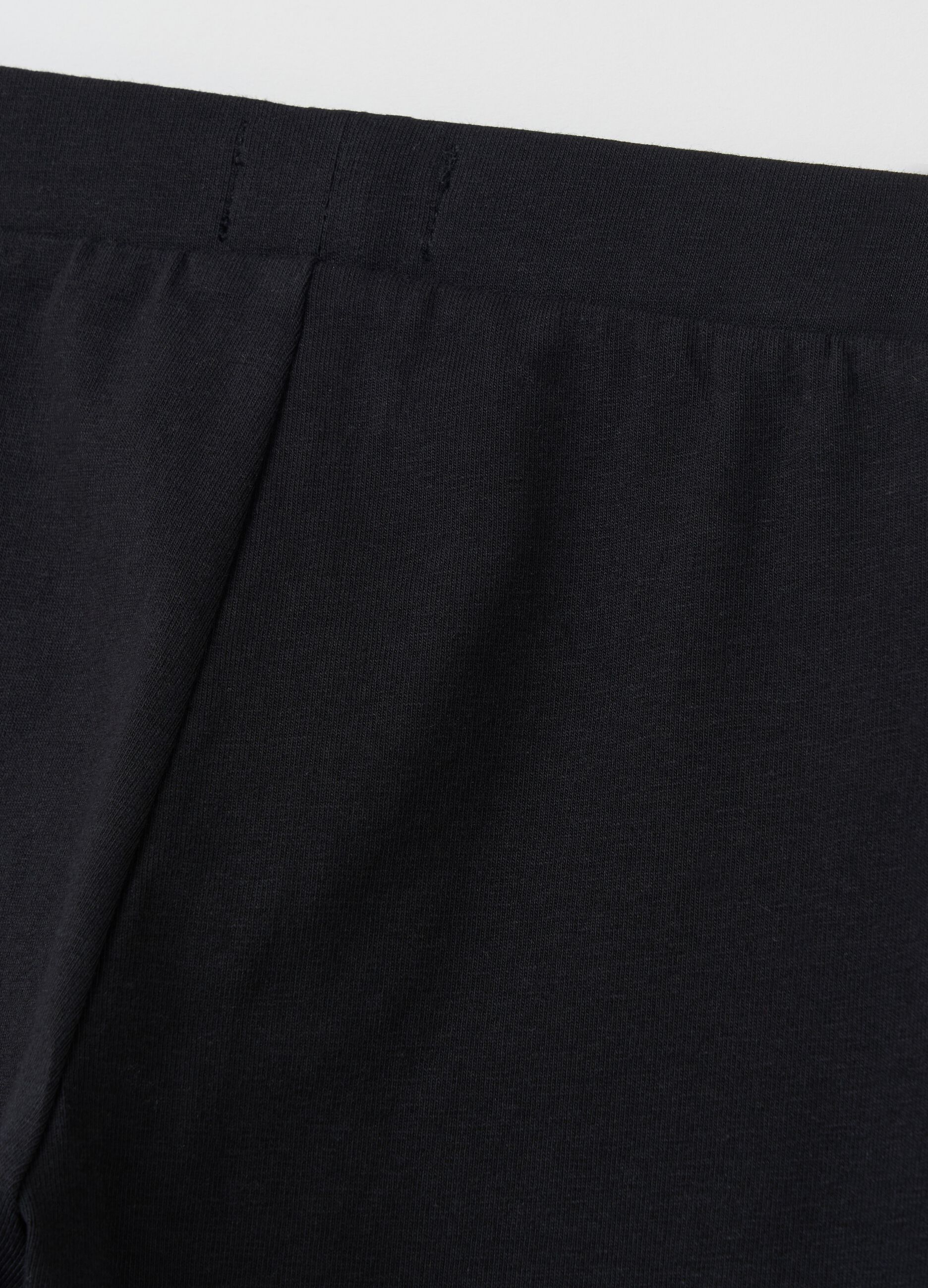 Flare-fit leggings in stretch cotton