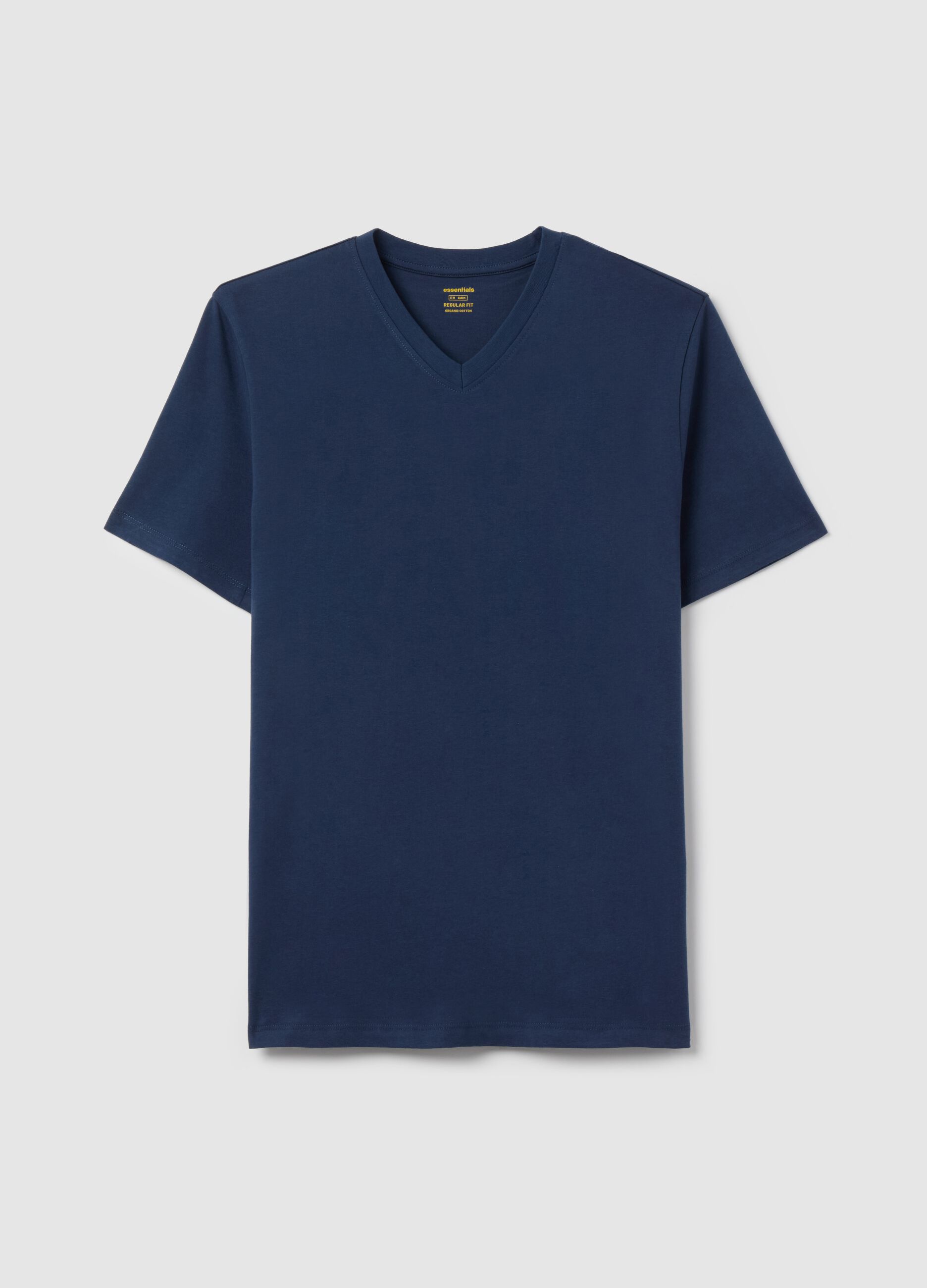 Organic cotton T-shirt with V neck