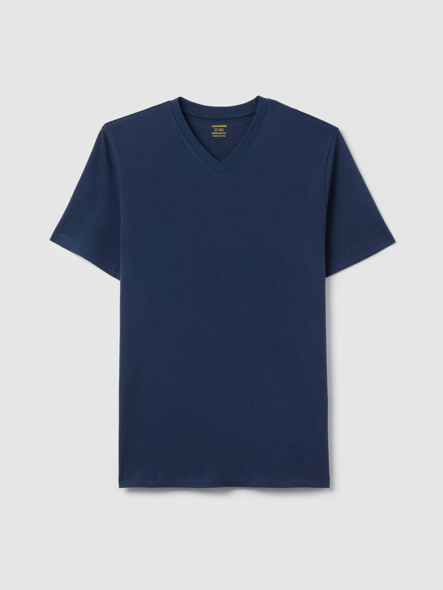 Organic cotton T-shirt with V neck_4