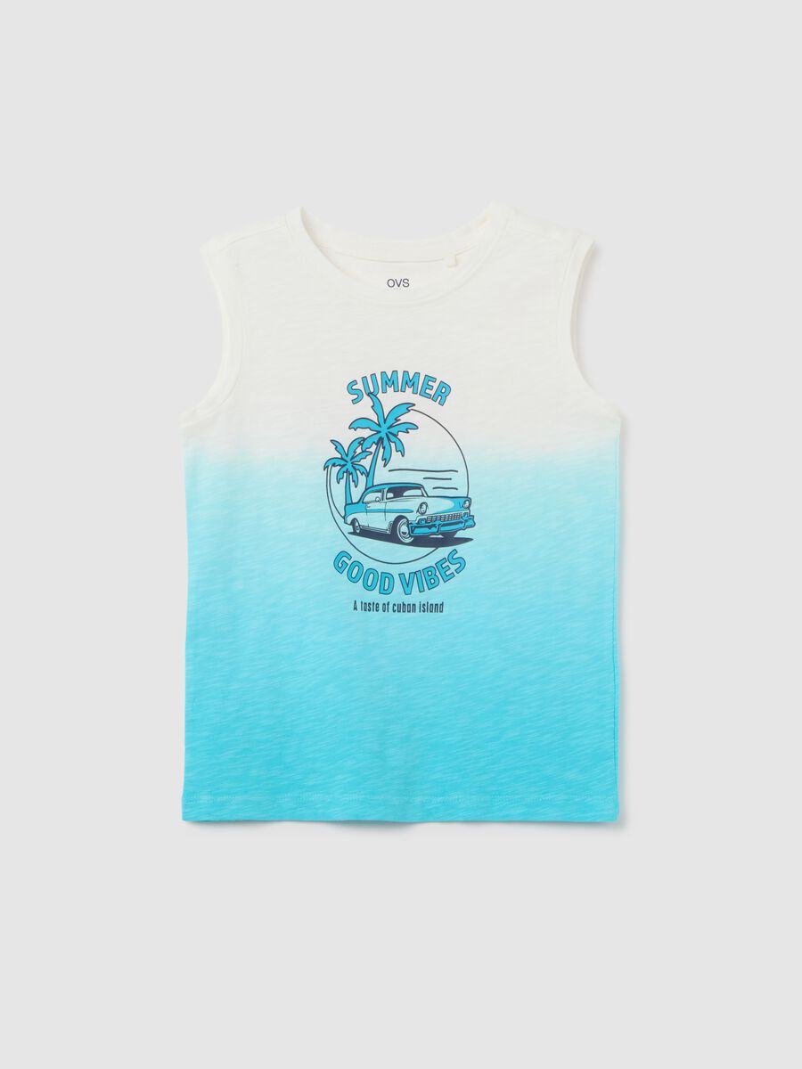 Children's vest in pure multicolour cotton regular fit with print_0
