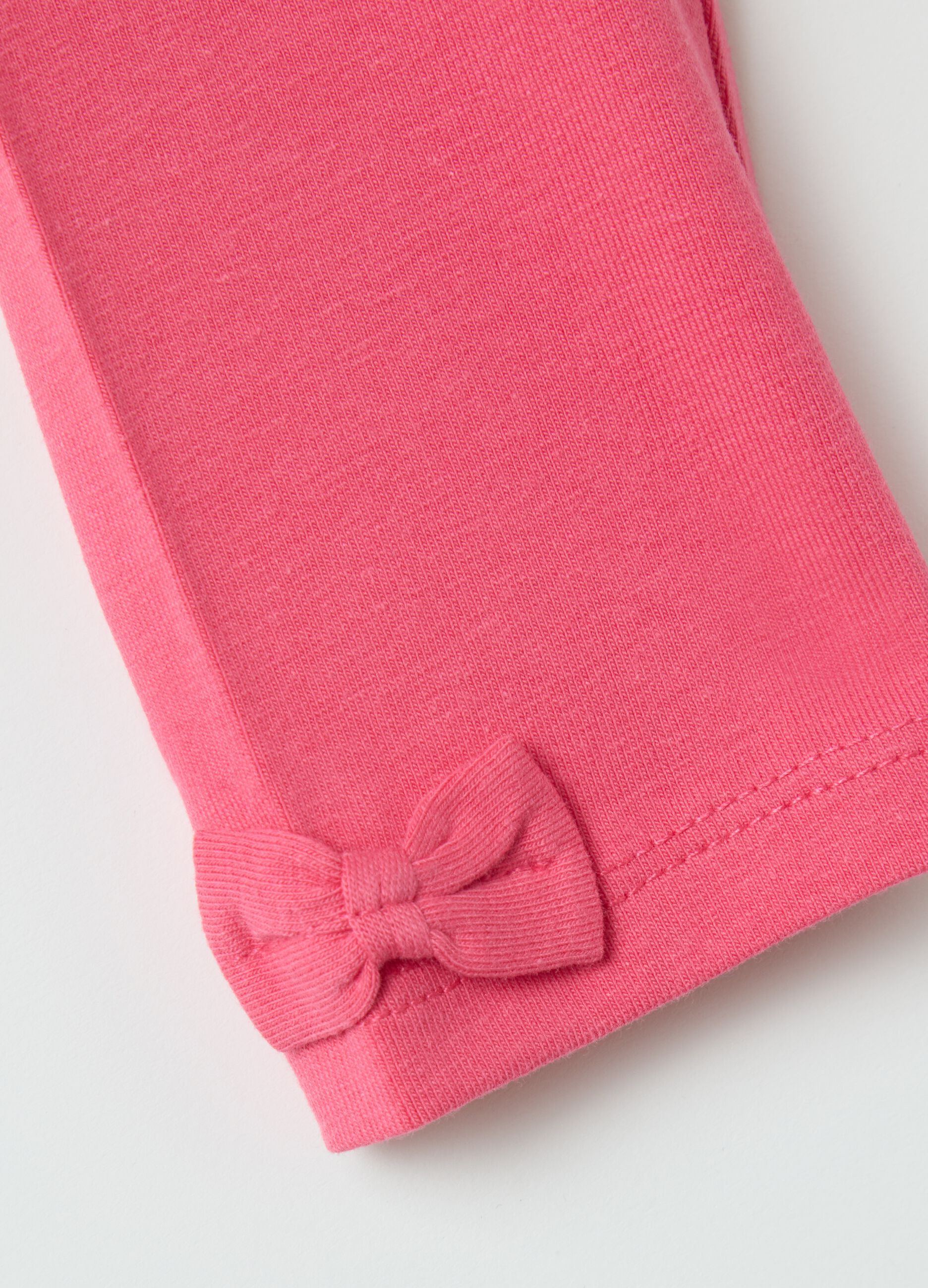 Girls' Stretch Cotton Pink Leggings