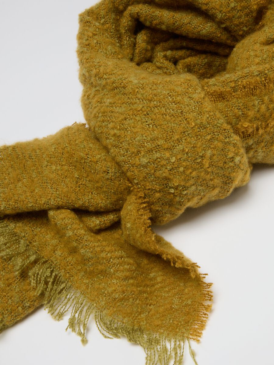 Brown Blended Fabric Scarf_1