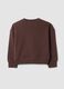 Brown pure cotton crew-neck sweatshirt_1