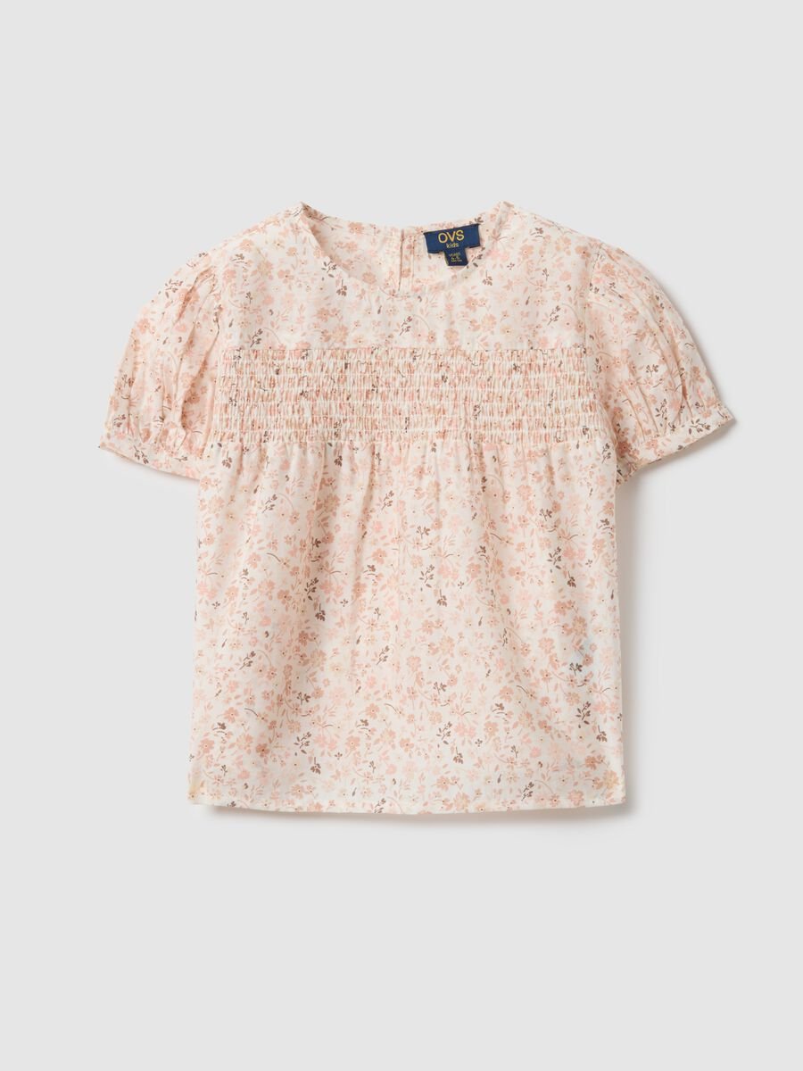 Blusa floreale in misto Lyocell multicolor da bambina regular fit_0