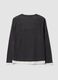 Grey viscose-blend T-shirt with white contrast crew neck, regular fit_2