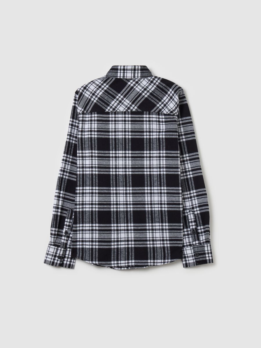 Flannel shirt with check pattern_4