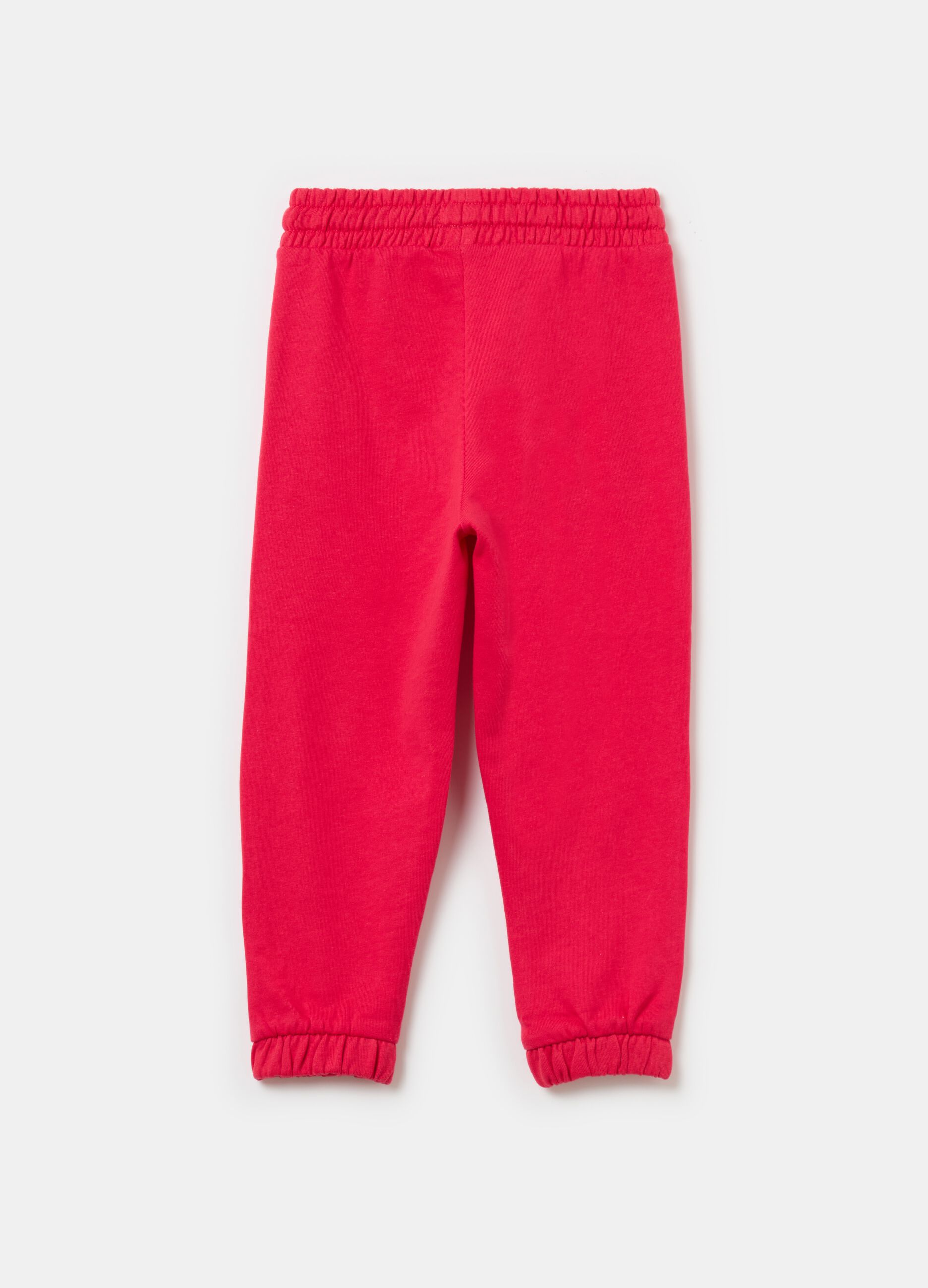 Fleece joggers with drawstring