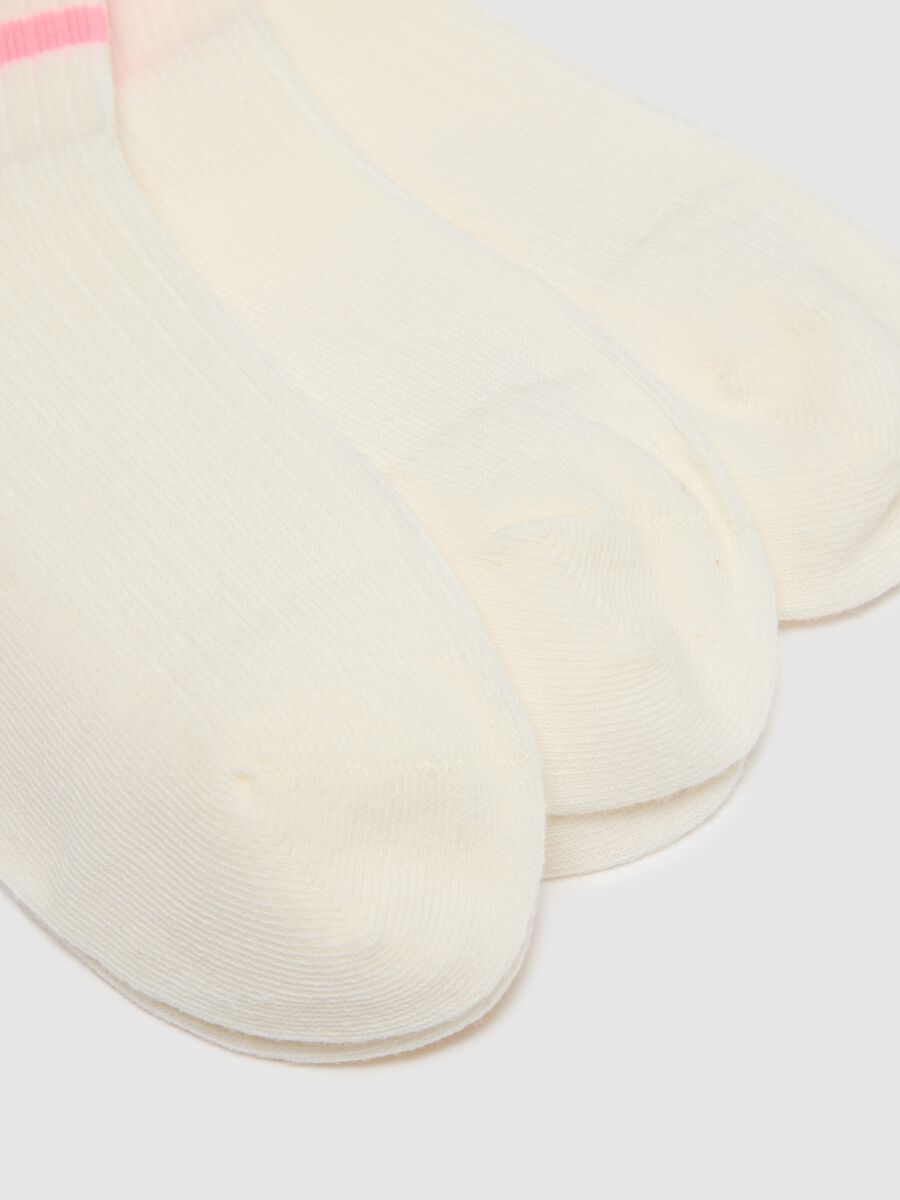 Multipack of short multicolour cotton blend socks for girls_2