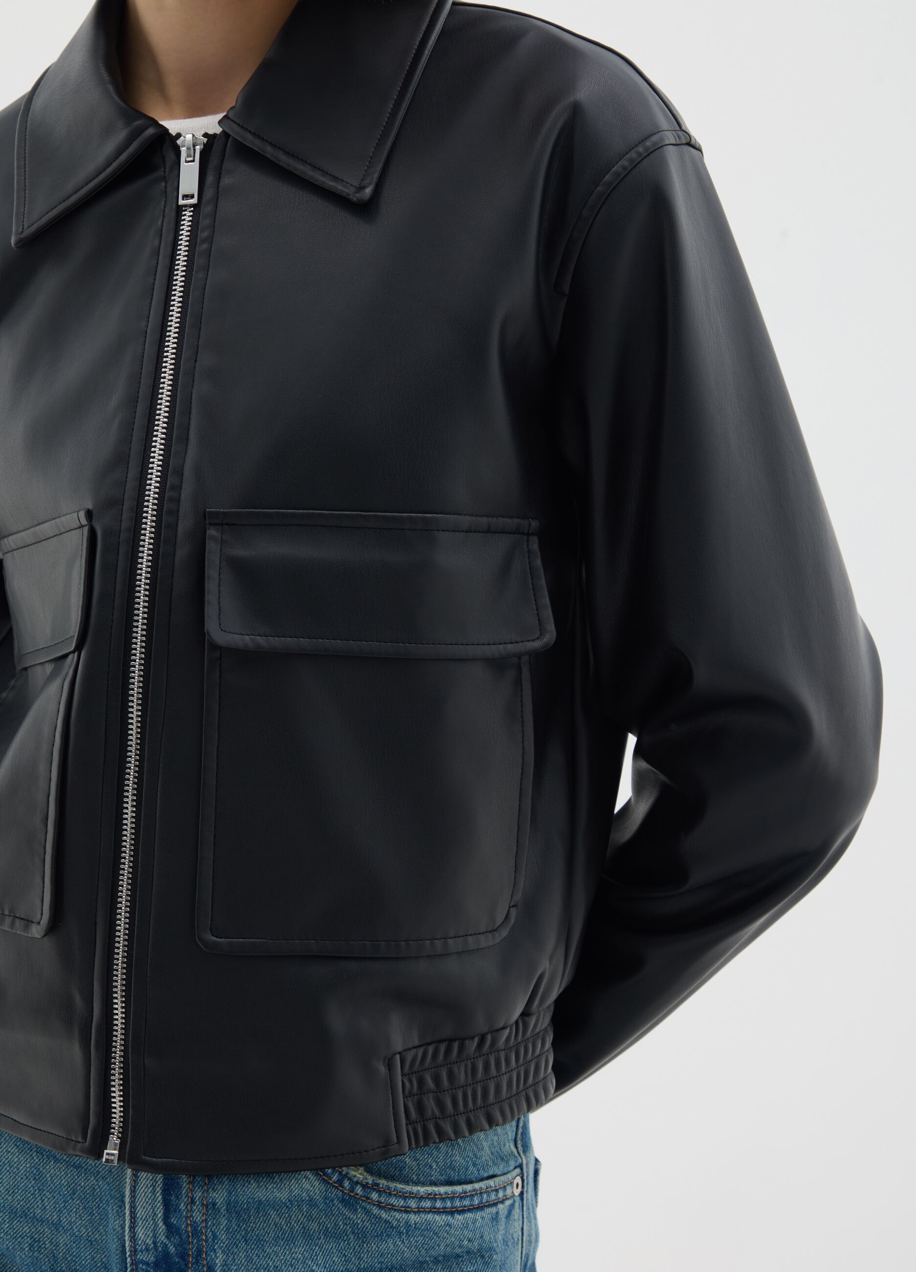Black Regular Fit Jacket