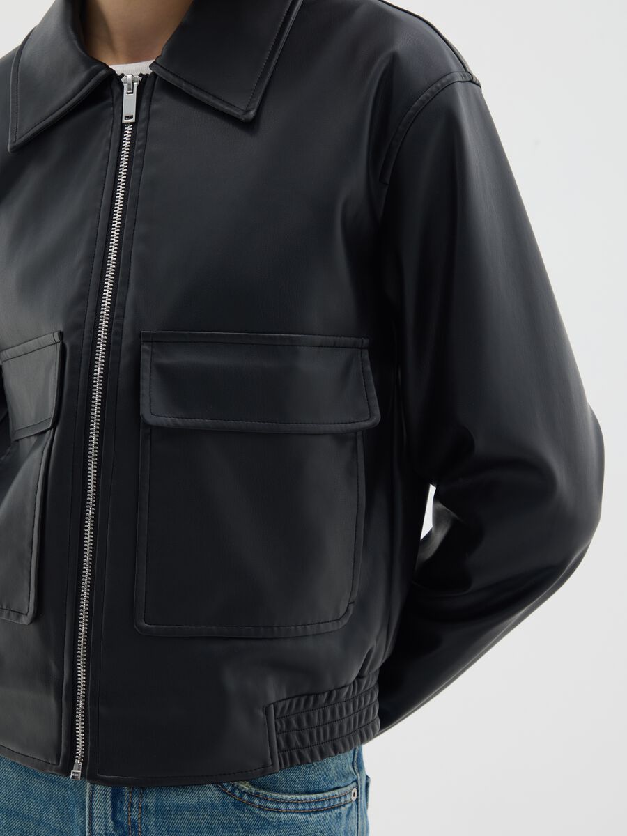 Black Regular Fit Jacket_3